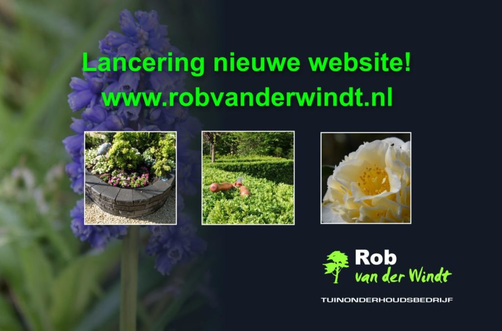 Vernieuwde website Tuinonderhoudsbedrijf Rob van der Windt